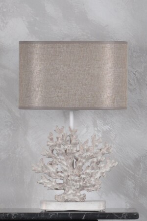 MNZ-Modern Design مرجانية شمعة الدرع القديمةالبيضاء H. ذهب qdecmerabj004 - Qdec