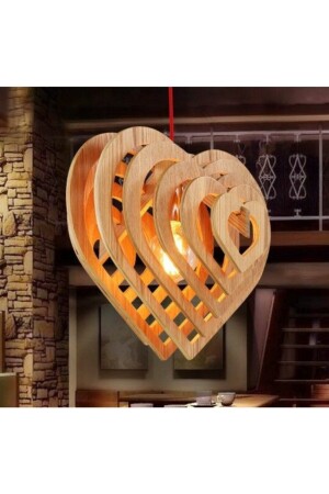 MNZ-Modern Design Heart Model خشب طبيعي MDF 3D ليزر القصص صالونة صالونة صانع DECARTAVZ009 - hü ma tasarım ve aksesuar