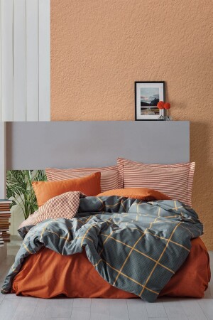 MNZ-Modern Double Duvet Cover Set القرفة القديمة 8680108053058 - Cotton Box