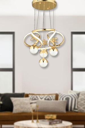 MNZ-Modern Led Chandelier 3 في 1 الذهب LED Chandelier LUNAAD020-3+1FGD - Luna Lighting