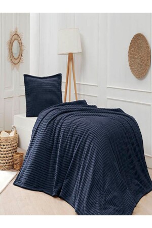 MNZ-Modern Line Single Blanket Set سجن البحرية الأزرق - Merinos