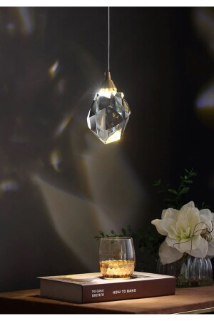 MNZ-Modern Luxury زجاجي كريستالي واحد مصباح معلقات مدفوعة الشنديلية الذهبية الصفراء burenze2022-12 - burenze