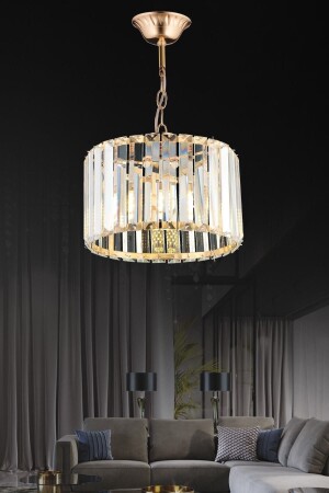 MNZ-Modern Luxury Crystal Stone Gold Chandelier من 25 سم Ultra Home MD06-CH-T - Ultra Home