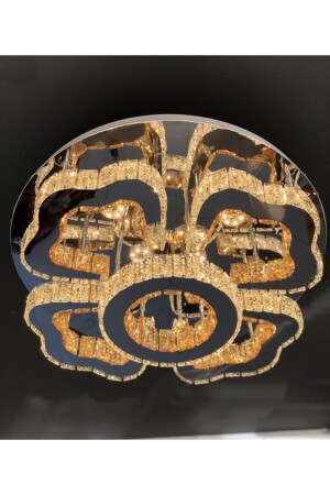 MNZ-Modern Luxury Crystal Stone Plafonier LED Chandelier Chrome burenze535 - burenze