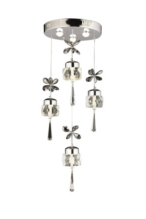 MNZ-Modern Luxury Exclusive Crystal Stone 4 LED شمعة طائر حجر الفراشة كروم burenze1071 - burenze