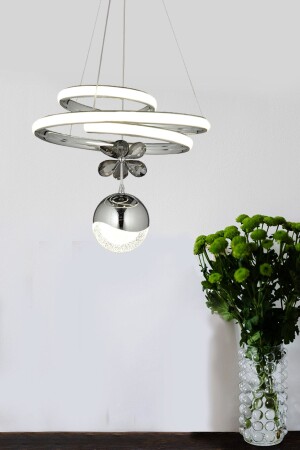 MNZ-Modern Luxury Pendant Lamp LED شمعية كروم منفصلة LUNAAD027-CH - Luna Lighting