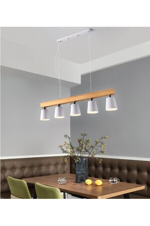 MNZ-Modern Metal سكاندينيفي Minimalis Wood Chandelier شمعة سطح المكتب - SimaAvize