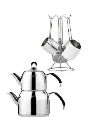 MNZ-Modern مضاعفة فولاذ المقاوم للصدأ فنجان القهوة مجموعة NEHİRMODERNİKİLİSET - Nehir