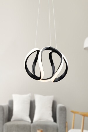 MNZ-Modern Perez Black Pendant Lamp LED شمعة ضوء أبيض غرفة المعيشة غرفة المطبخ LED شمعة شمعة - Dekorluna