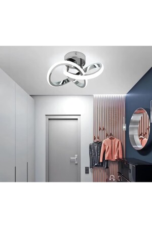 MNZ-Modern Plafonier Ceiling واحد شمعة بومرانغ أد قمرة شمعة كروم أد قمرة - Burenze