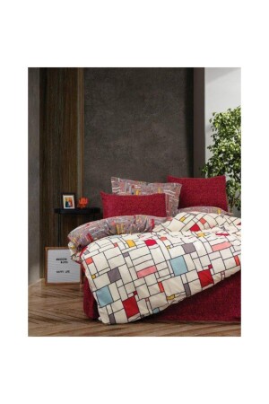 MNZ-Modern Ranforce Single Duvet Cover مستقيم - Cotton Box