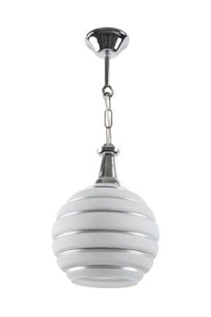 MNZ-Modern Silver Single Glass Pendant Lamp قمرة الدرج KD4600G - Kydonia Dizayn