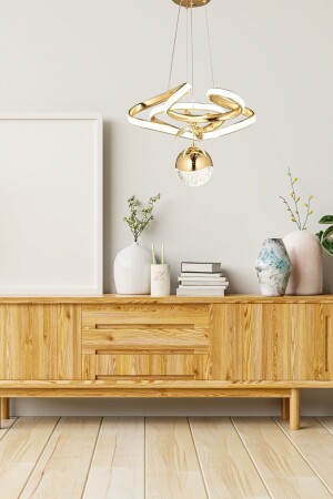 MNZ-Modern Single Pendant Lamp Power Led Chandelier مفهوم المنتج الذهب الأصفر Led Chandelier burenze371 - burenze