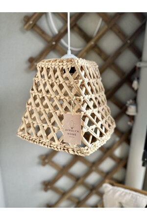 MNZ-Modern Wicker Bohemian Pendant Lamp Chandelier غرفة المعيشة غرفة المطبخ غرفة المطبخ غرفة المعيشة Wicker Bamboo Rattan Chandelier (المحتوي - AFRALYAHOME