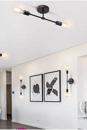 MNZ-Modern Zero Ceiling Chandelier Matte Black تصميمية معينة قطر fico903 - Fico Home