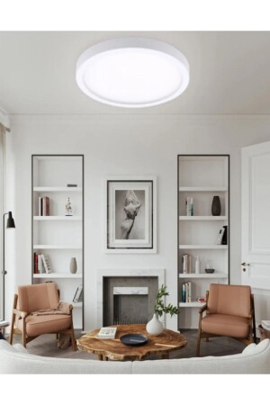 MNZ-Modern Zero Ceiling Round Led Panel Spot Lamp Glop Sconce Luminaire Chandelier 6500k لون أبيض متوسطالبيض9 - luxshome