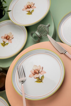 MNZ-Moderna 6 شخص 19 سم كعكة مجموعة من Magnolia - Kütahya Porselen