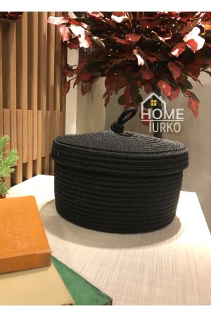 MNZ-Modernin، جوت، سلة غطاء الوساطة، النسجة يدويا، سلة المطبخ متعددة الأغراض التخزين، سلة الحمام، H - HomeTurko