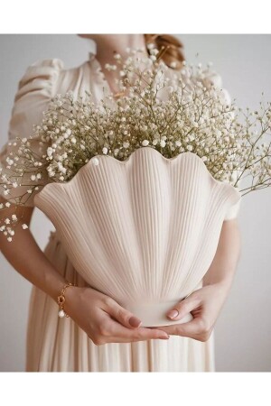 MNZ-Mond-made Hm مساوية شكل القشرة البحرية وعاء حفرة زهرة حفرة زهرة حفرة مزخرفة - Yesilmall