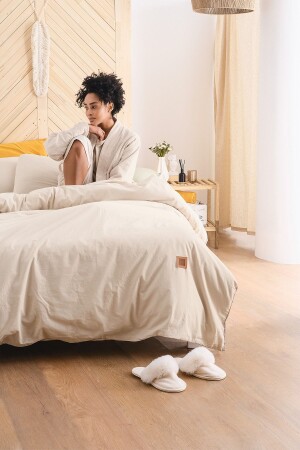 MNZ-Mono 202 - 100% قطن مزيد من الطين النقي، غسيل غطاء المزدوج N00011-1 - COTTONMANIA