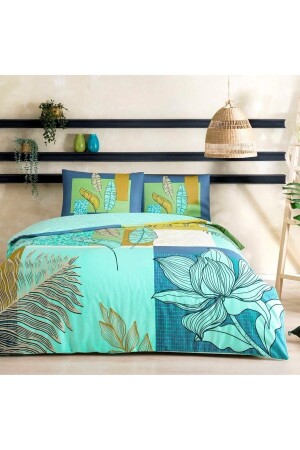 MNZ-Monstera Ranforce Single Youth Fashion Duvet Cover Set Mint 000001000045514002 - Taç