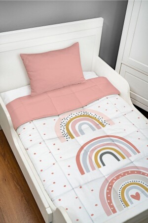 مجموعة من أدوات MNZ-Montessori (95X195 CM) - سلسلة إيقونية - قوس قزح وردي ثلاثي ETICNTYRGS041 - Tuğba Kuğu