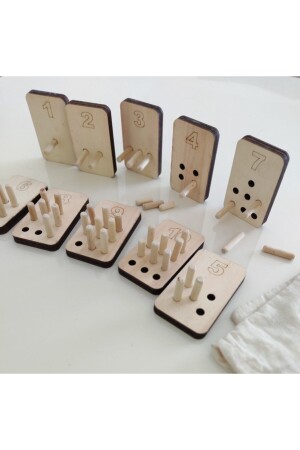 MNZ-Montessori رقم وقيم تعلم مجموعة مع أقلام ankbtpim011 - Ankebut