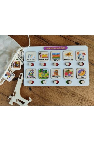 MNZ-Montessori أخذ المسؤولية مهارات ومهمات جدول عملي اليومي Anke31203 - Ankebut