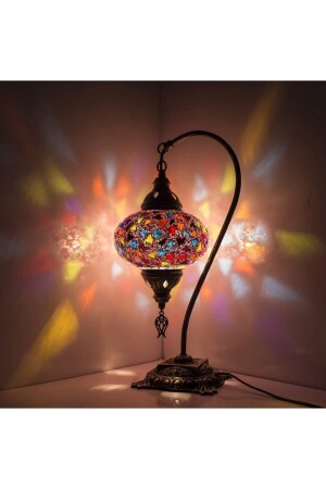 مصباح MNZ-Mosaic Lamp Gooseneck مصباح بوهيمية أصلية DEZNO2171 - DezHome