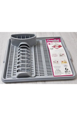 مجموعة غسيل الأطباق من الـ MNZ-Movable Plate Rack Set Gray-720 GNRL01183 - Moonstar