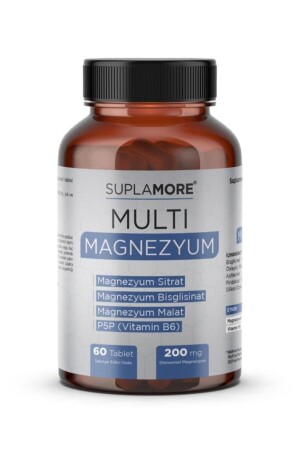 MNZ-Multi Magnesium Bisglycinate+Citrate+Malate + P5P 60 حبوب منع الحمل 8683916512618 - Suplamore