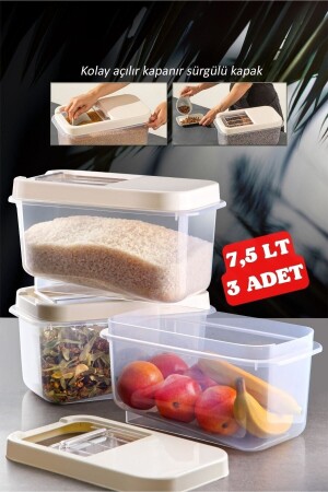 MNZ-Multibox 7.5 Lt مع غطاء سريع للتزحلق للأطعمة متعددة الأغراض والخضروات الخ - Nandy Home