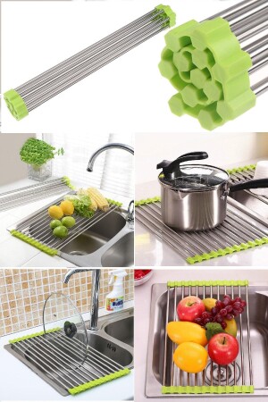 MNZ-Multifunctional Folding Strainer Trivet Dish Drying Rack BTS2489243669256 - BİTERSE