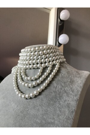 MNZ-Multiple Pearl Necklace INCKLY09762424567 - FELUKA BİJUTERİ
