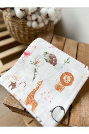 غطاء الطفل المسلمين MNZ-Muslin غطاء الطفل المسلمين متعدد الأغراض غطاء الطفل المسلمين غطاء الطفل 75x85cm DSM6008 - MİLNA BABY&KİDS