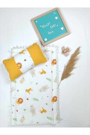 مقعده المفتوحة من أسفل المسلين (MNZ-Muslin Bottom Opening Care Mat) - BELLOT