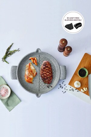 MNZ-Mutfaksever 30 سم حديد معدني مزدوج الجانب 153. 03. 08. 1369 - Karaca