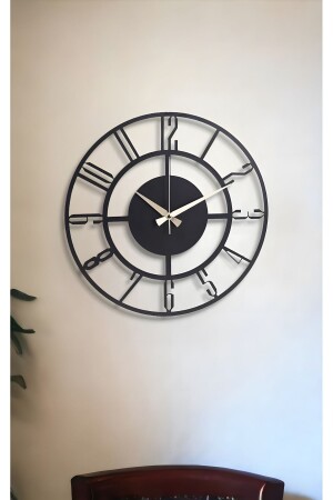 MNZ-Muyika Bunnela مجموعة جديدة أزياء معدنية ساعة الجدار الأسود 41x41cm Mds-41 MYK1329 - Muyika Design