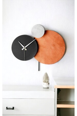 MNZ-Muyika Pavimento يدوية معدنية 48x44cm آلية صامتة ديكوراتية ساعة جدارية ملونة Mds-r - Muyika Design