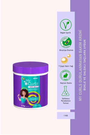 MNZ-My Curls - مضخم المكافأة - 7 أنواع من مكيفات تناول زيت غذائي 1 كجم - Novex