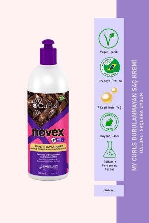 MNZ-My Curls - مضخم للتربية - مكيف التغليف مع 7 أنواع من زيوت الغذاء 500 غرام - Novex