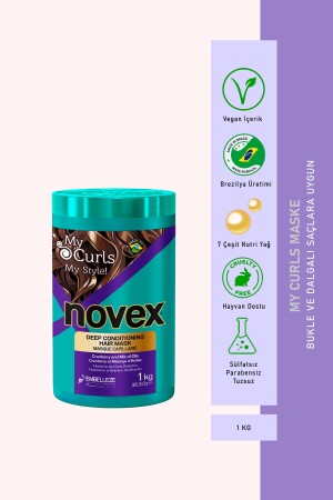 MNZ-My Curls Curl تعزيز قناع الشعر 1 كجم - Novex