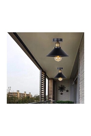 MNZ-Mylights سقف الاحتياطي شمعة الروستيك الأسود الرأس 22 سم قبعة MYL000041 - demet habek mylights