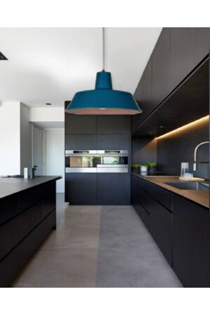 MNZ-Mylights الأزرق الروستيكي Mytfak و غرفة شمعة شمعة معدنية 35 سم MYL003174 - demet habek mylights