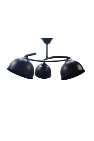 MNZ-Mylights Retro Triple Matte Black Rustique Chandelier Vintage Chandelier MYL002897 - demet habek mylights