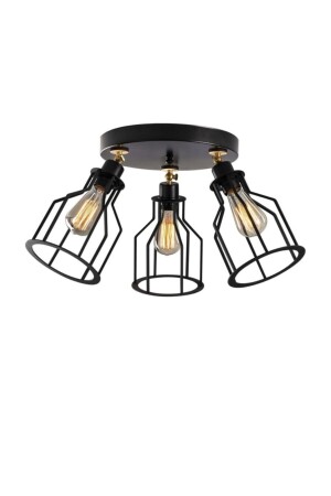 MNZ-Mylights Retro Triple Plophonier Ceiling Candelier Retro Rustic MYL001101 - demet habek mylights