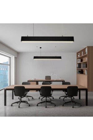 مصباح MNZ-MZ-Length Linear LED 80 سم كيس أسود متساو - 4000 ك (أبيض دافئ) BZ025 - Baz Aydınlatma