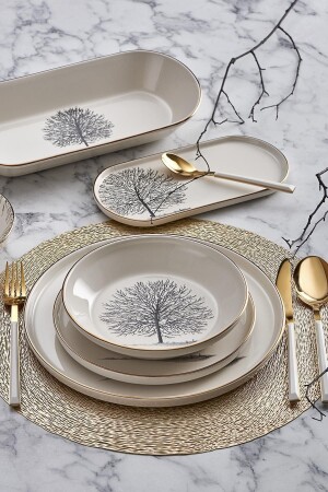 MNZ-N3220 Çınar Plus 27 قطعة مجموعة العشاء - Neva