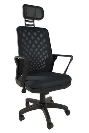 MNZ-Nadya Black Mesh Plastic Executive Office Desk Computer Study Chair - كرسي نندي-842przn - Porziyon
