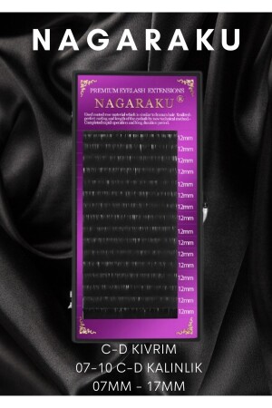 MNZ-NAGARAKU ريشة لاش كورل 0. 07 ضخامة - 15MM إضافية العين - Nagares